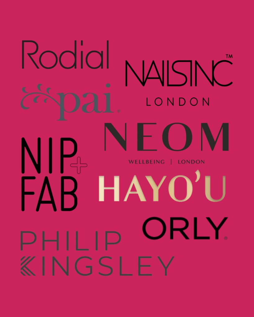 health and beauty brands we work with